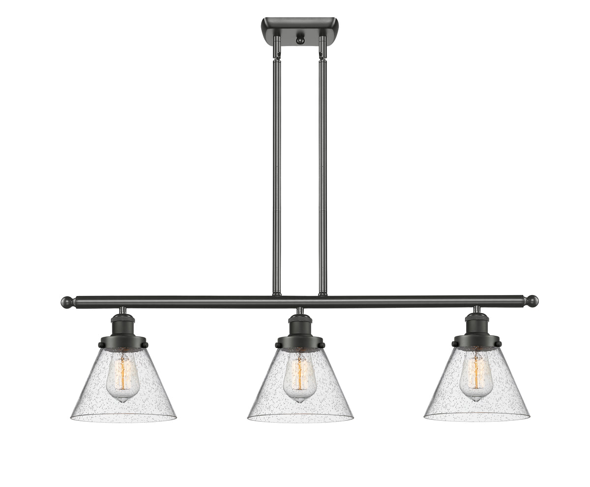 Cone 36-Inch 3-Light Stem-Hung Island Light 11-Inch High
