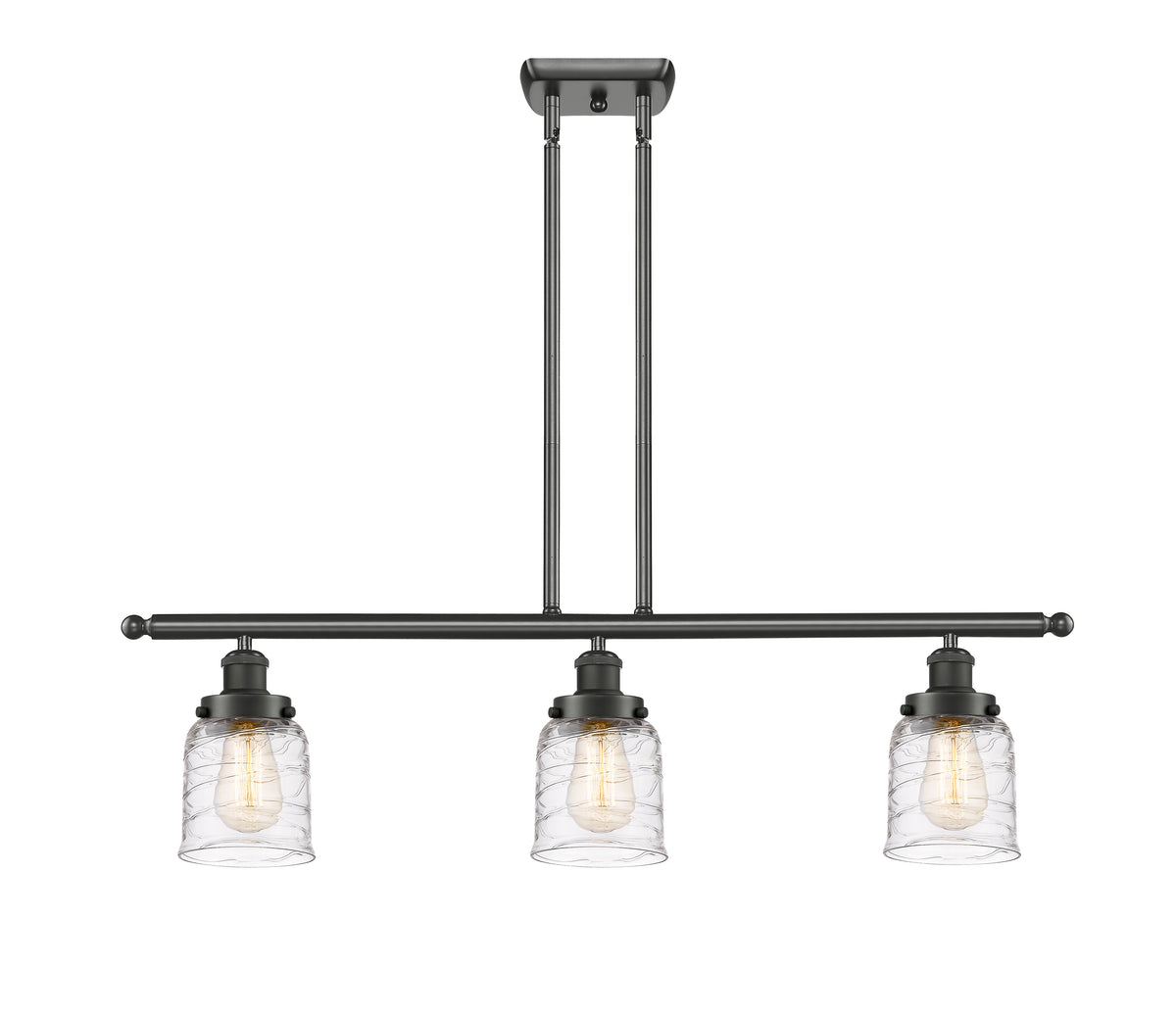 Bell 36-Inch 3-Light Stem-Hung Island Light with LED Bulbs 10-Inch High