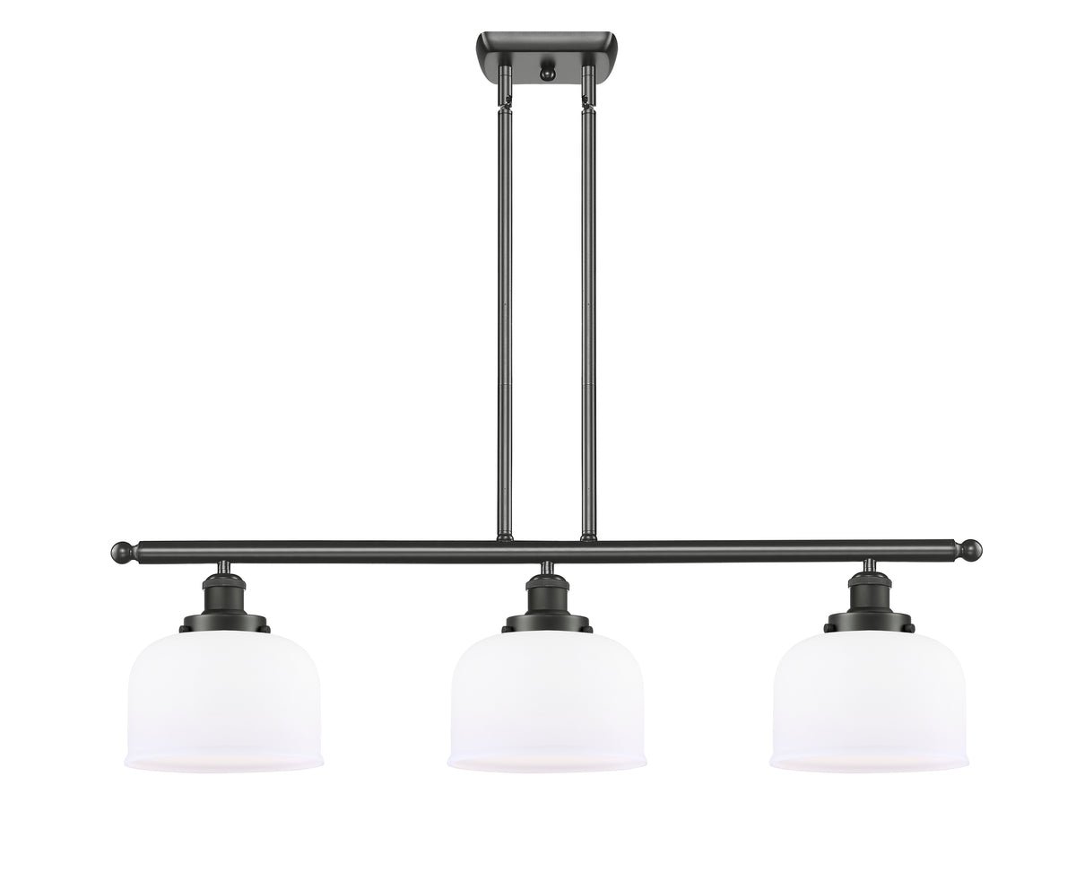 Bell 36-Inch 3-Light Stem-Hung Island Light 11-Inch High 7.75-Inch Shade Sloped-Ceiling Compatible