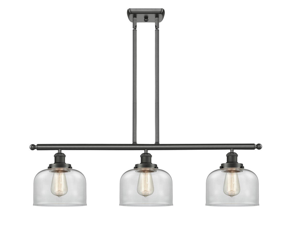Bell 36-Inch 3-Light Stem-Hung Island Light 11-Inch High 7.75-Inch Shade Sloped-Ceiling Compatible