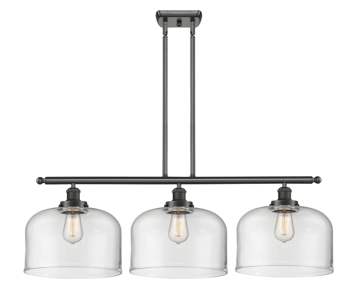 Bell 36-Inch 3-Light Stem-Hung Island Light with LED Bulbs 11-Inch High 11.5-Inch Shade