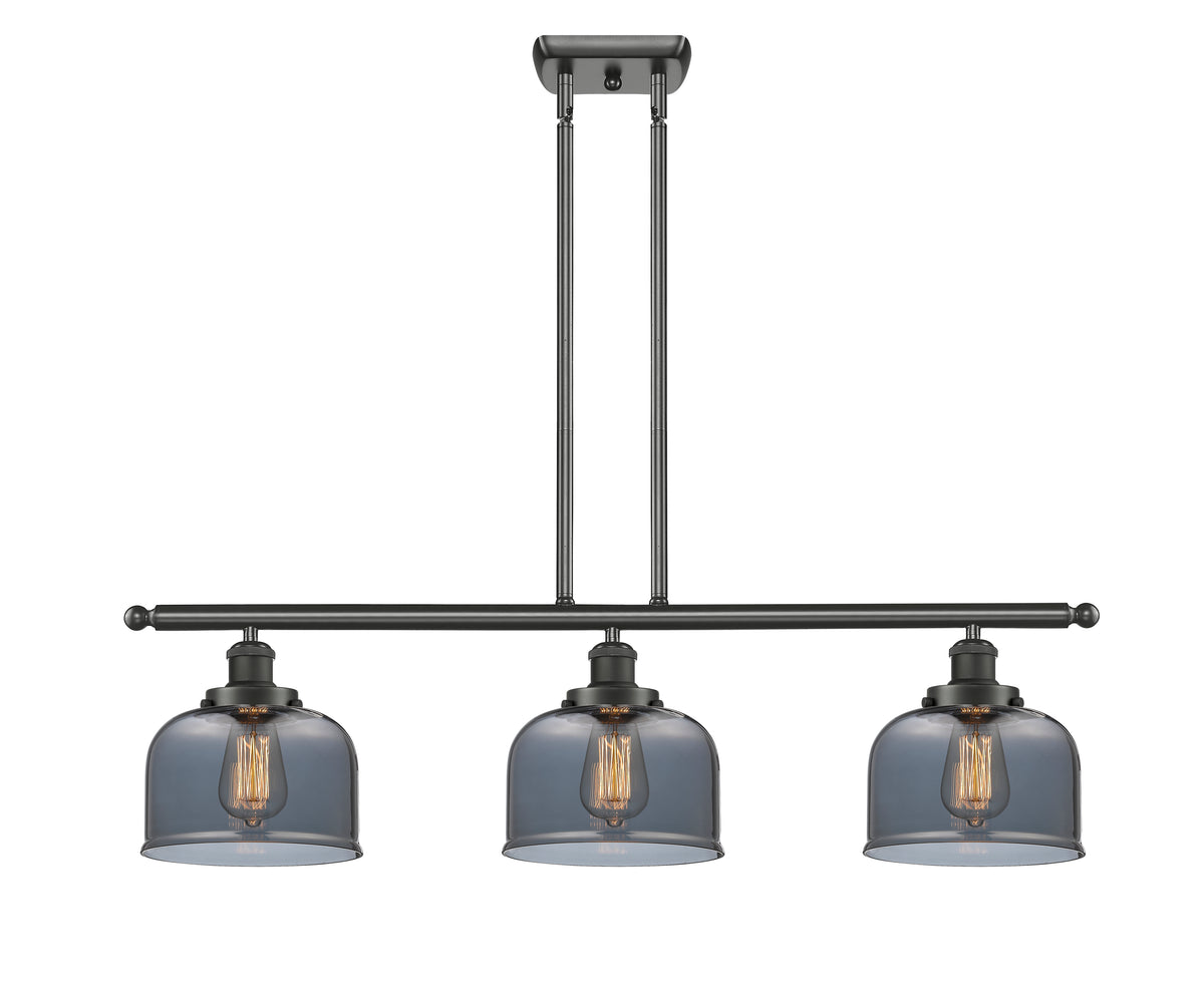 Bell 36-Inch 3-Light Stem-Hung Island Light 11-Inch High 7.75-Inch Shade Sloped-Ceiling Compatible