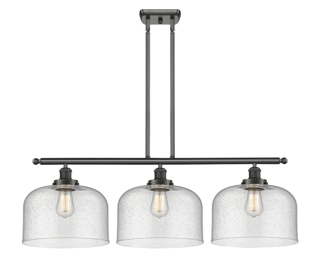Bell 36-Inch 3-Light Stem-Hung Island Light with LED Bulbs 11-Inch High 11.5-Inch Shade