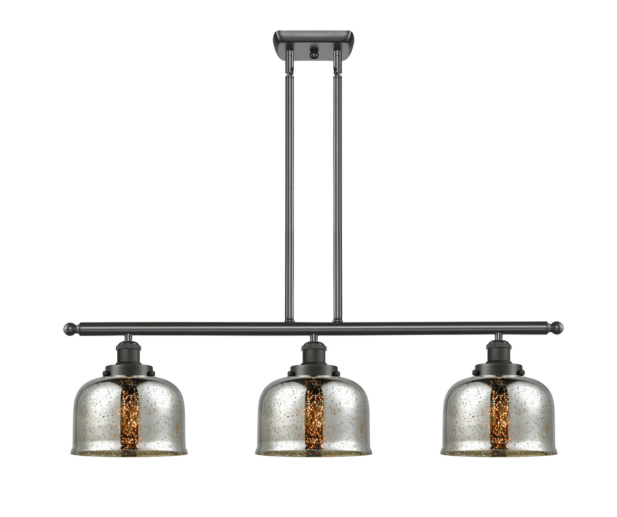 Bell 36-Inch 3-Light Stem-Hung Island Light 11-Inch High 7.75-Inch Shade Sloped-Ceiling Compatible