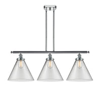 Cone 36-Inch 3-Light Stem-Hung Island Light with LED Bulbs 13.25-Inch High