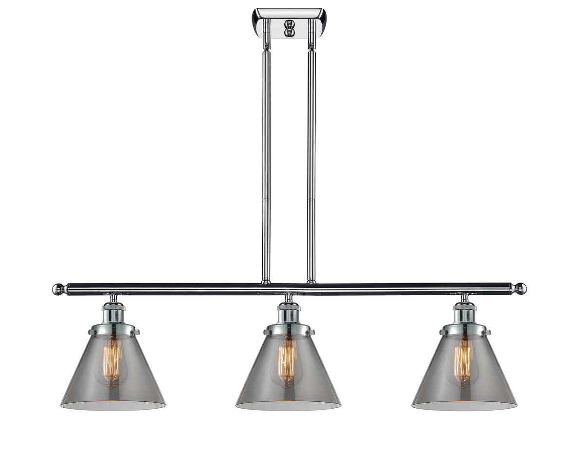 Cone 36-Inch 3-Light Stem-Hung Island Light 11-Inch High