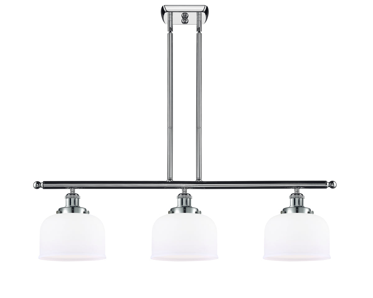 Bell 36-Inch 3-Light Stem-Hung Island Light 11-Inch High 7.75-Inch Shade Sloped-Ceiling Compatible