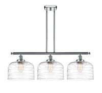 Bell 36-Inch 3-Light Stem-Hung Island Light 11-Inch High 11.5-Inch Shade Sloped-Ceiling Compatible
