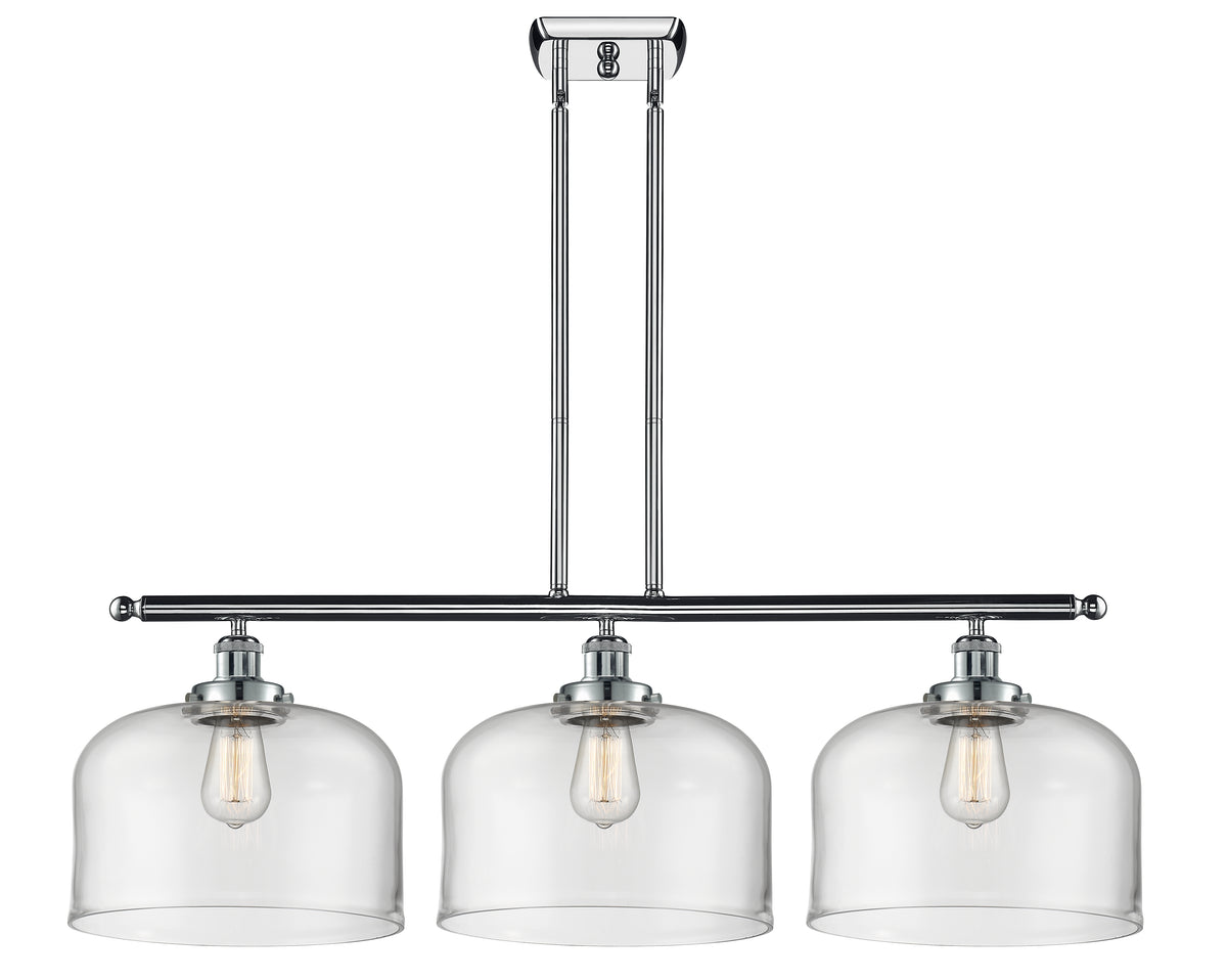 Bell 36-Inch 3-Light Stem-Hung Island Light with LED Bulbs 11-Inch High 11.5-Inch Shade