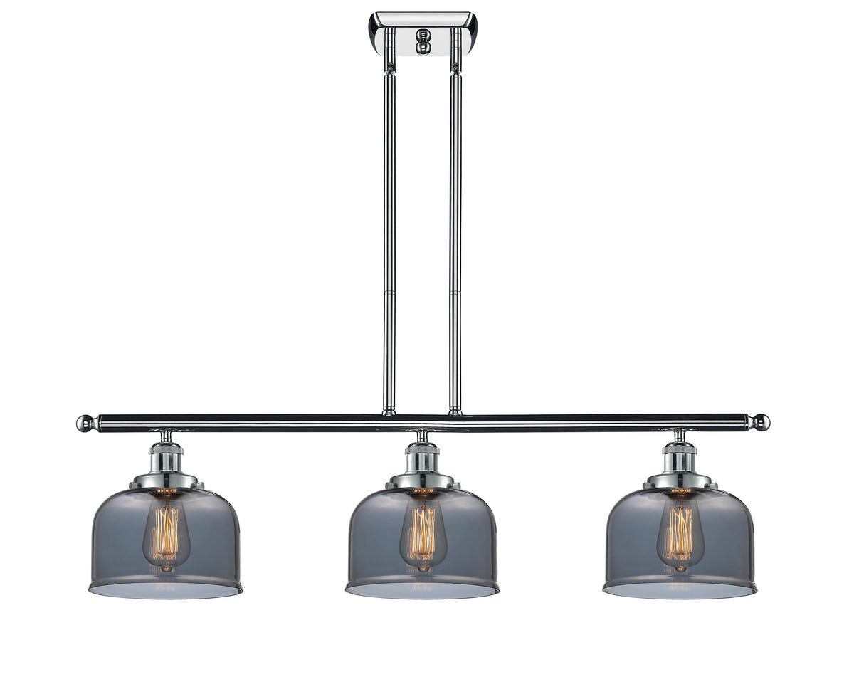 Bell 36-Inch 3-Light Stem-Hung Island Light 11-Inch High 7.75-Inch Shade Sloped-Ceiling Compatible