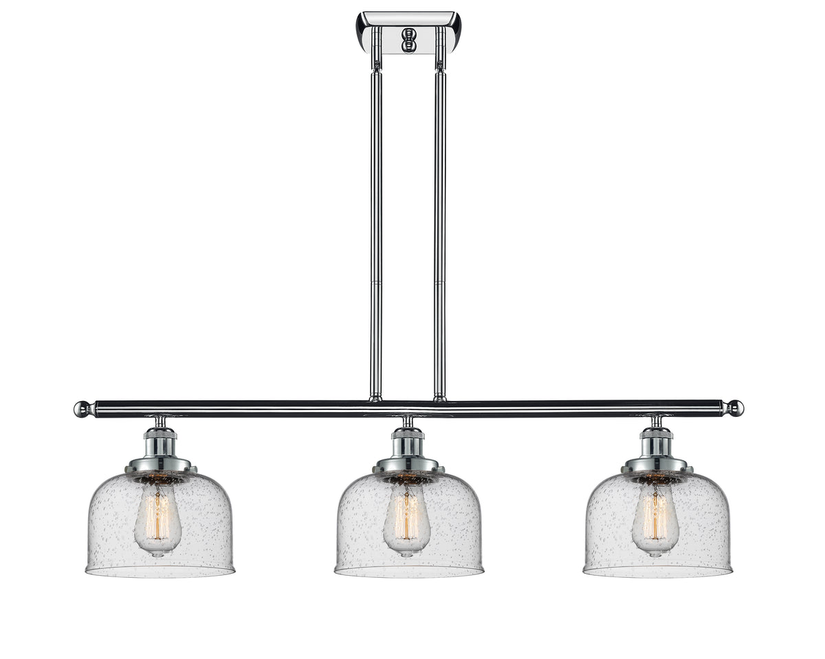 Bell 36-Inch 3-Light Stem-Hung Island Light 11-Inch High 7.75-Inch Shade Sloped-Ceiling Compatible