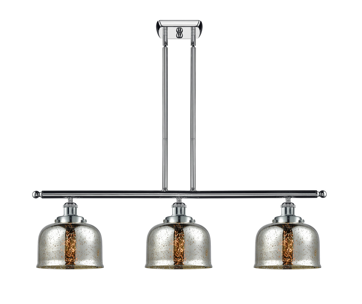 Bell 36-Inch 3-Light Stem-Hung Island Light 11-Inch High 7.75-Inch Shade Sloped-Ceiling Compatible