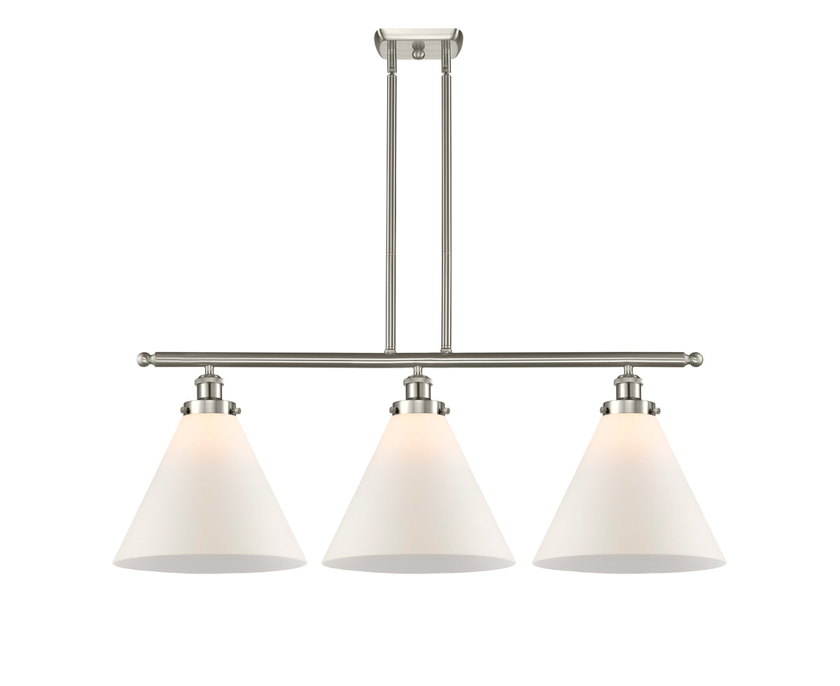 Cone 36-Inch 3-Light Stem-Hung Island Light with LED Bulbs 13.25-Inch High