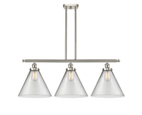 Cone 36-Inch 3-Light Stem-Hung Island Light with LED Bulbs 13.25-Inch High