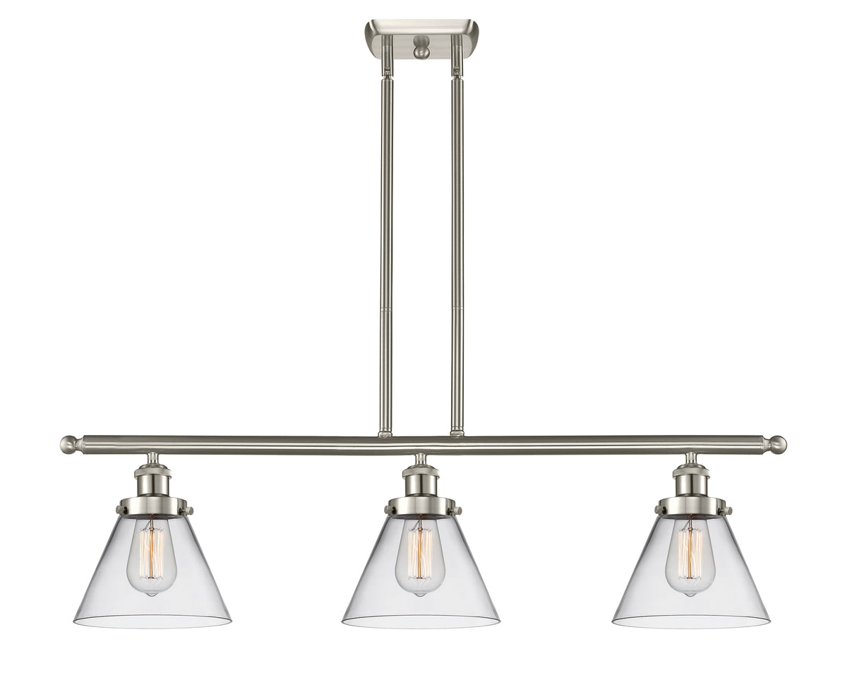 Cone 36-Inch 3-Light Stem-Hung Island Light 11-Inch High