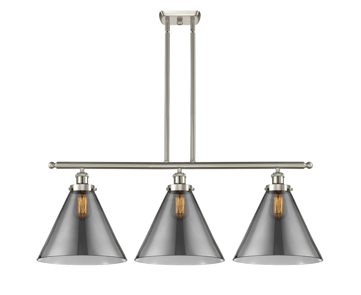 Cone 36-Inch 3-Light Stem-Hung Island Light with LED Bulbs 13.25-Inch High