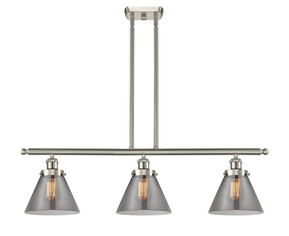 Cone 36-Inch 3-Light Stem-Hung Island Light 11-Inch High