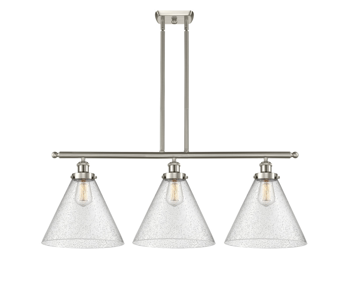 Cone 36-Inch 3-Light Stem-Hung Island Light with LED Bulbs 13.25-Inch High