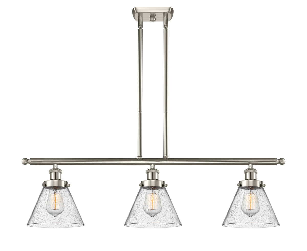 Cone 36-Inch 3-Light Stem-Hung Island Light 11-Inch High