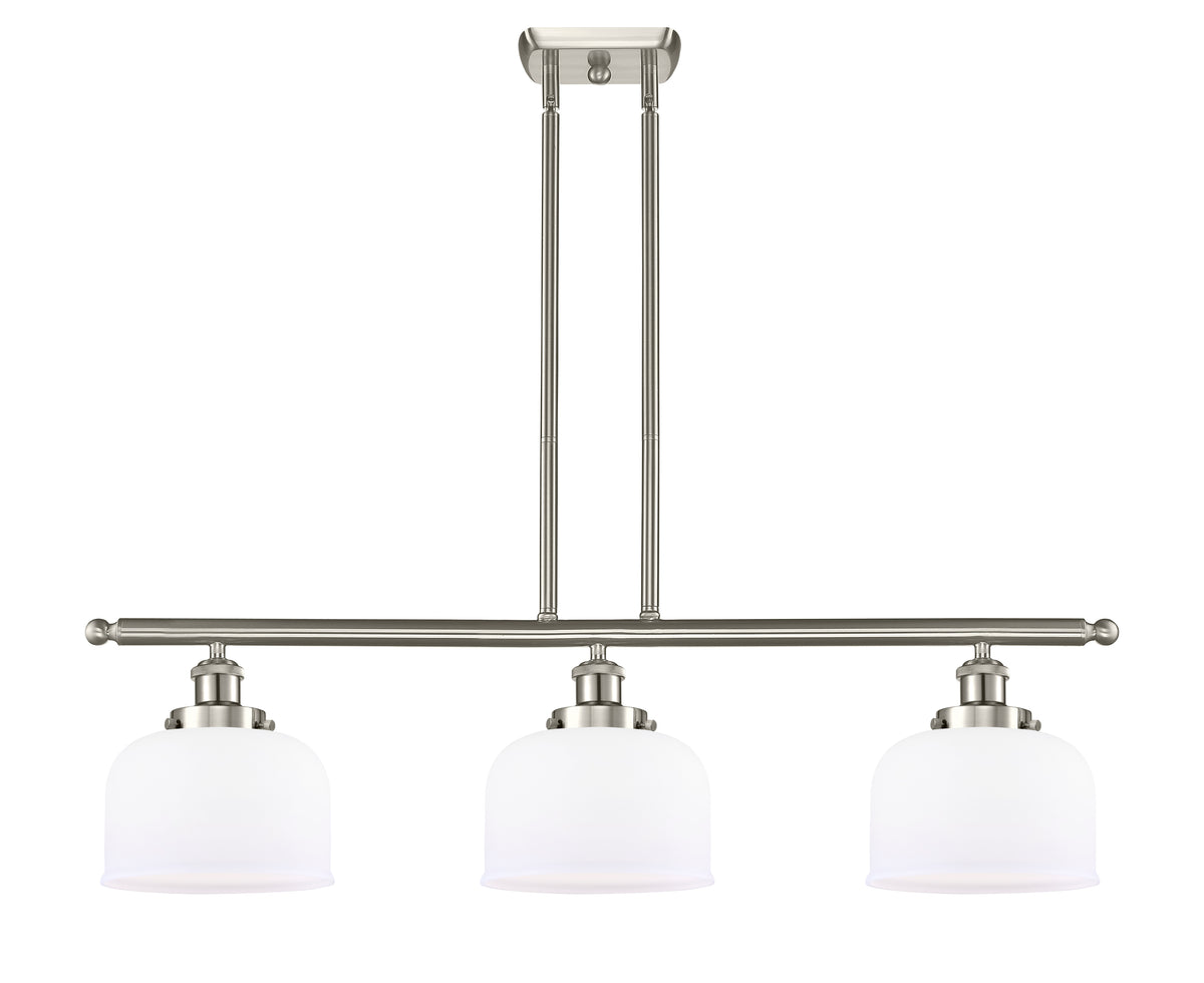 Bell 36-Inch 3-Light Stem-Hung Island Light 11-Inch High 7.75-Inch Shade Sloped-Ceiling Compatible