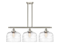 Bell 36-Inch 3-Light Stem-Hung Island Light 11-Inch High 11.5-Inch Shade Sloped-Ceiling Compatible