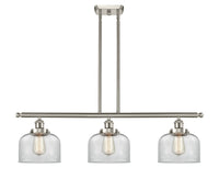 Bell 36-Inch 3-Light Stem-Hung Island Light 11-Inch High 7.75-Inch Shade Sloped-Ceiling Compatible