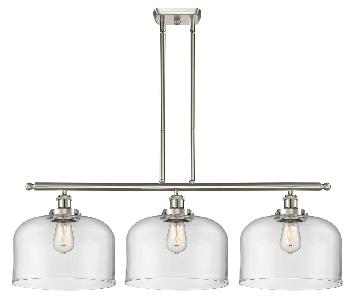 Bell 36-Inch 3-Light Stem-Hung Island Light with LED Bulbs 11-Inch High 11.5-Inch Shade