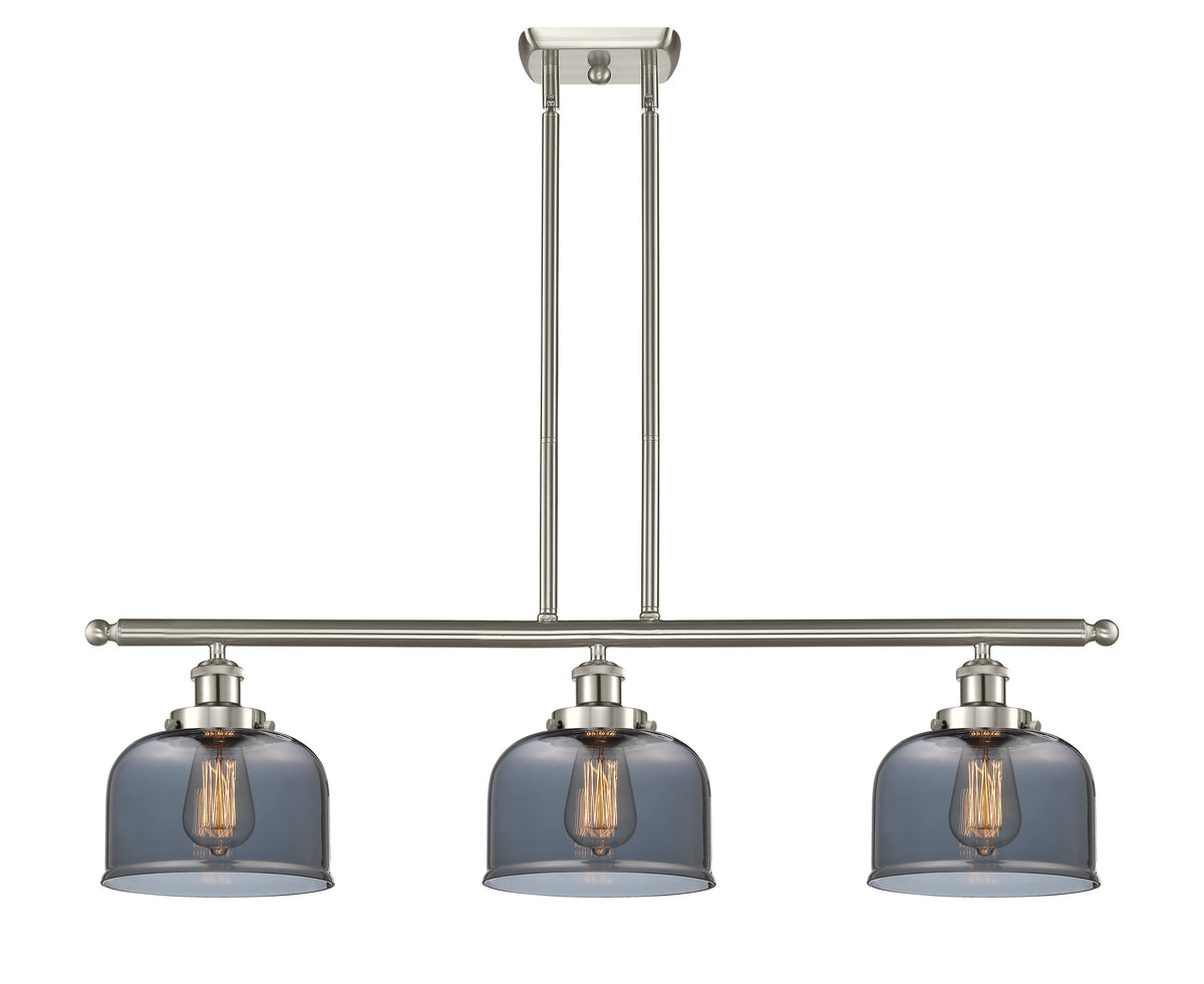 Bell 36-Inch 3-Light Stem-Hung Island Light 11-Inch High 7.75-Inch Shade Sloped-Ceiling Compatible