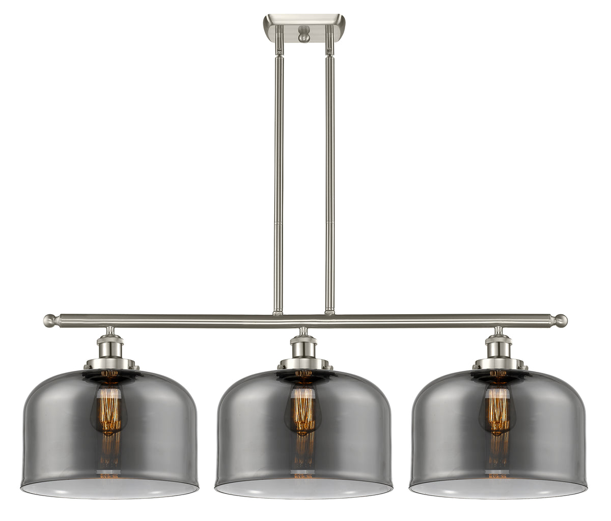 Bell 36-Inch 3-Light Stem-Hung Island Light with LED Bulbs 11-Inch High 11.5-Inch Shade