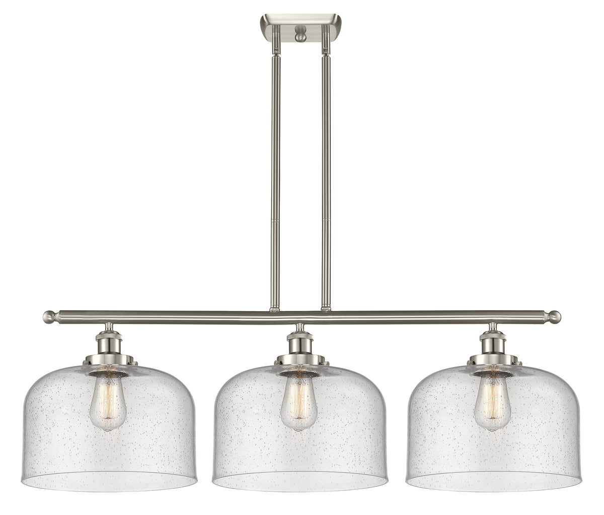 Bell 36-Inch 3-Light Stem-Hung Island Light with LED Bulbs 11-Inch High 11.5-Inch Shade