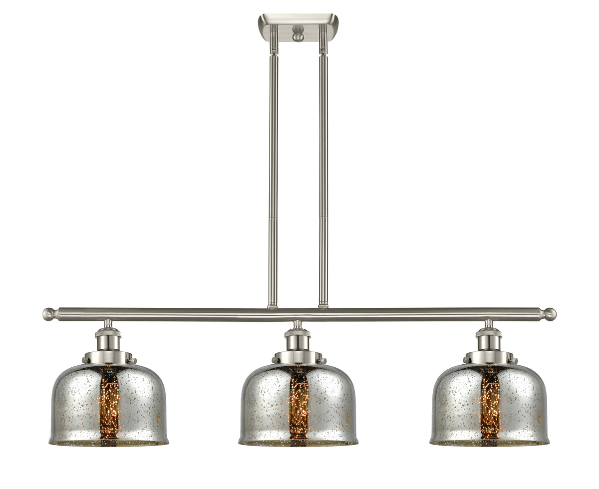 Bell 36-Inch 3-Light Stem-Hung Island Light 11-Inch High 7.75-Inch Shade Sloped-Ceiling Compatible