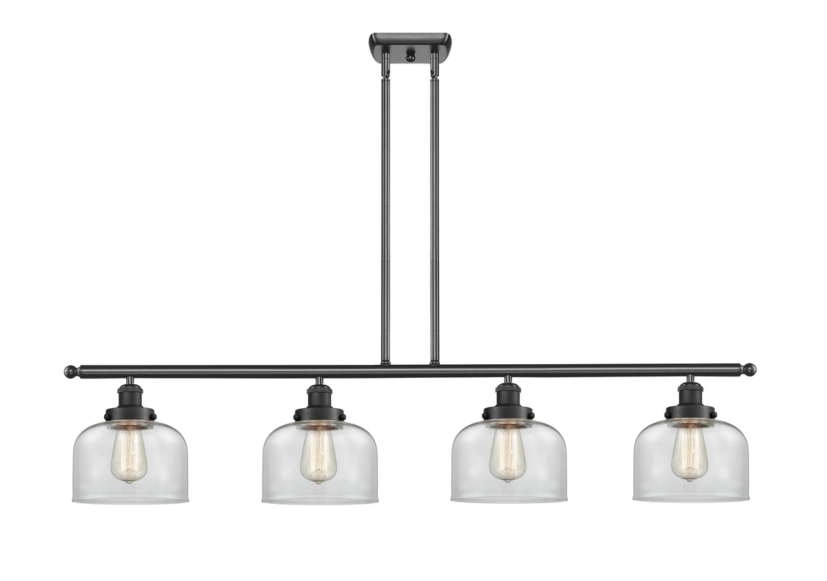 Bell 48-Inch 4-Light Stem-Hung Island Light 8-Inch Extension 7.75-Inch Shade Sloped-Ceiling Compatible