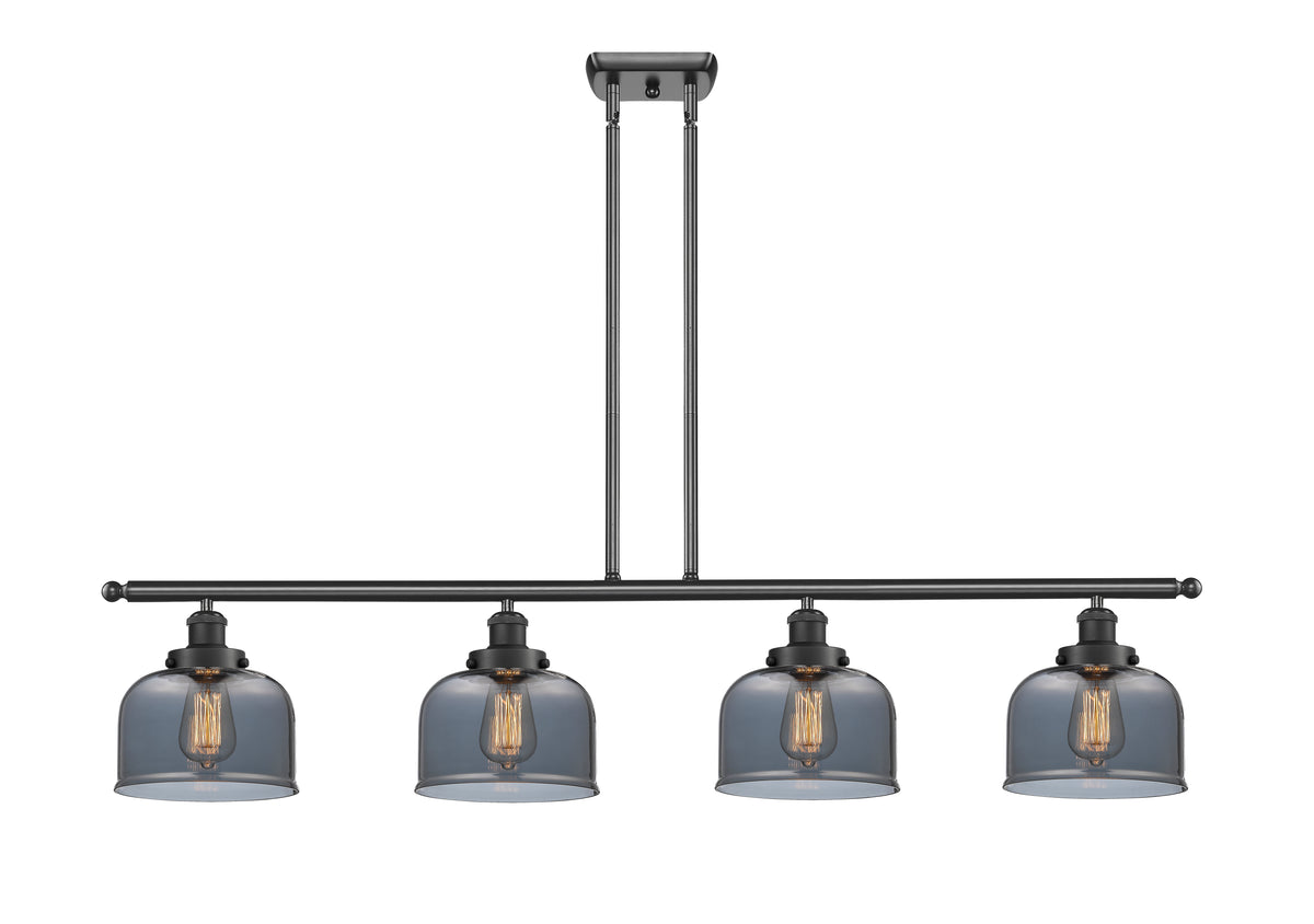 Bell 48-Inch 4-Light Stem-Hung Island Light 8-Inch Extension 7.75-Inch Shade Sloped-Ceiling Compatible