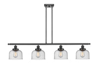Bell 48-Inch 4-Light Stem-Hung Island Light 8-Inch Extension 7.75-Inch Shade Sloped-Ceiling Compatible