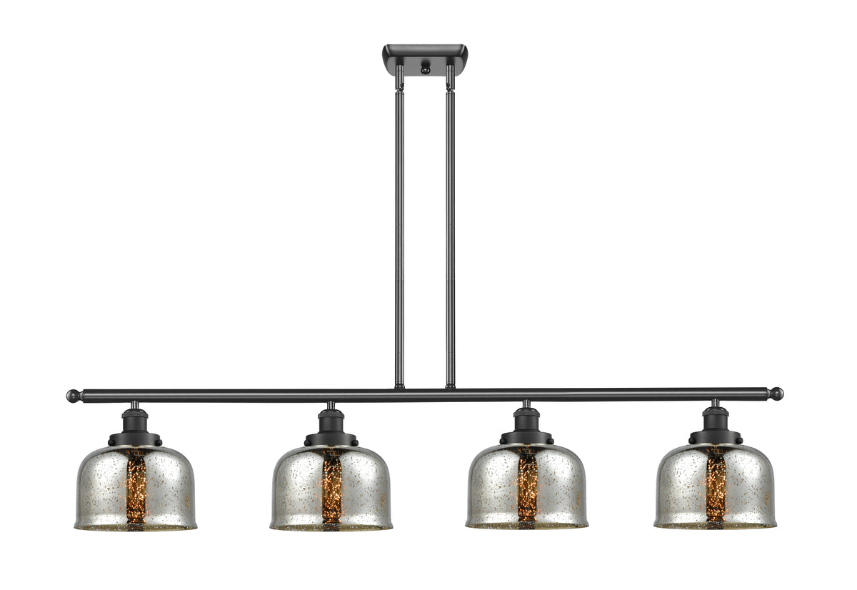 Bell 48-Inch 4-Light Stem-Hung Island Light 8-Inch Extension 7.75-Inch Shade Sloped-Ceiling Compatible