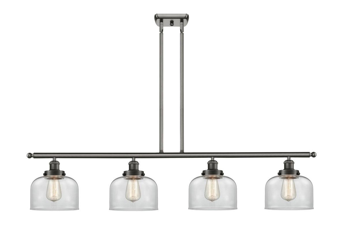 Bell 48-Inch 4-Light Stem-Hung Island Light 8-Inch Extension 7.75-Inch Shade Sloped-Ceiling Compatible