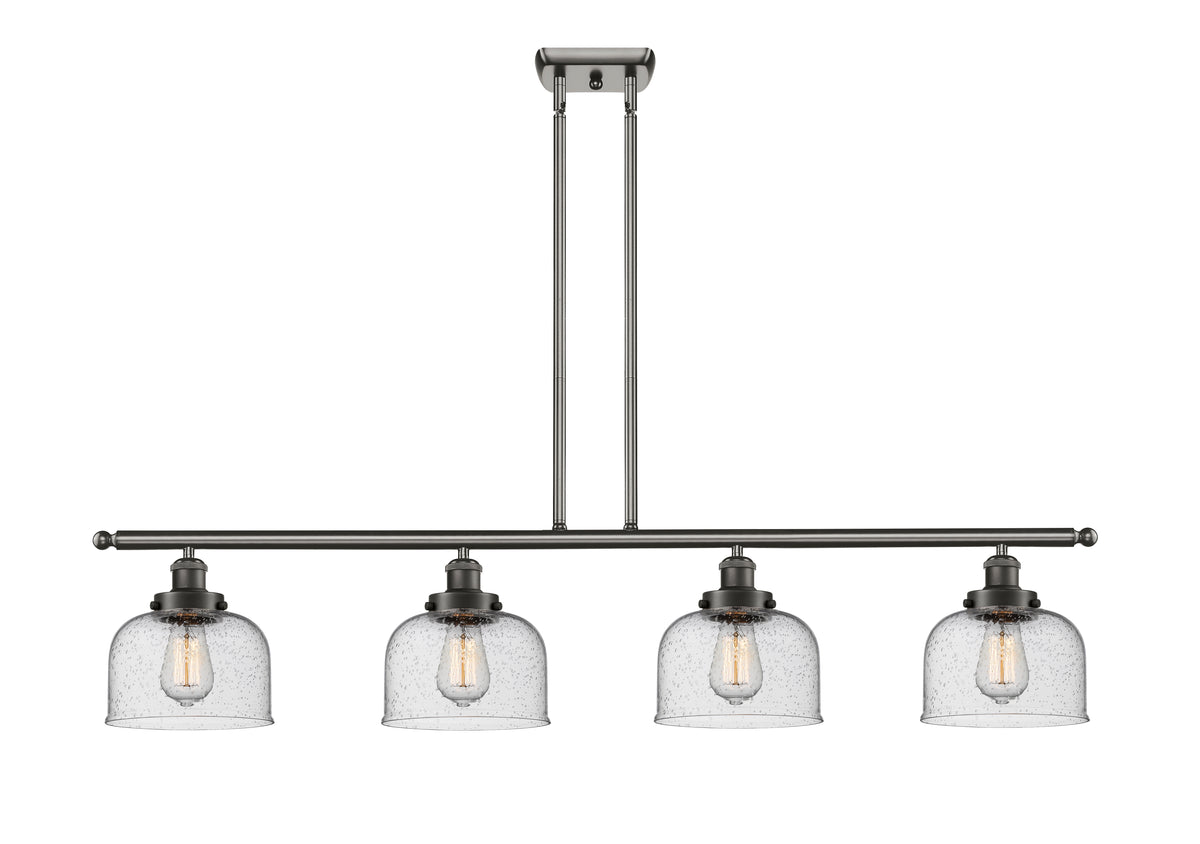 Bell 48-Inch 4-Light Stem-Hung Island Light 8-Inch Extension 7.75-Inch Shade Sloped-Ceiling Compatible