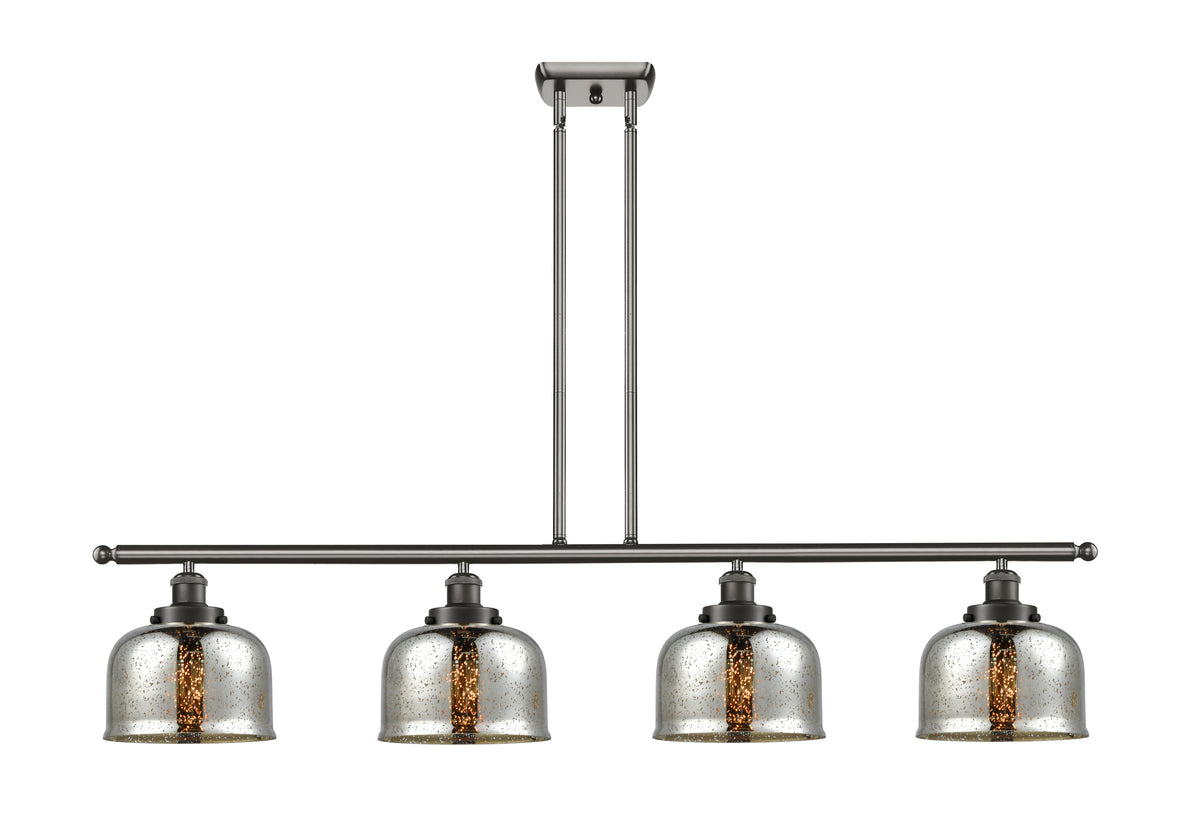 Bell 48-Inch 4-Light Stem-Hung Island Light 8-Inch Extension 7.75-Inch Shade Sloped-Ceiling Compatible