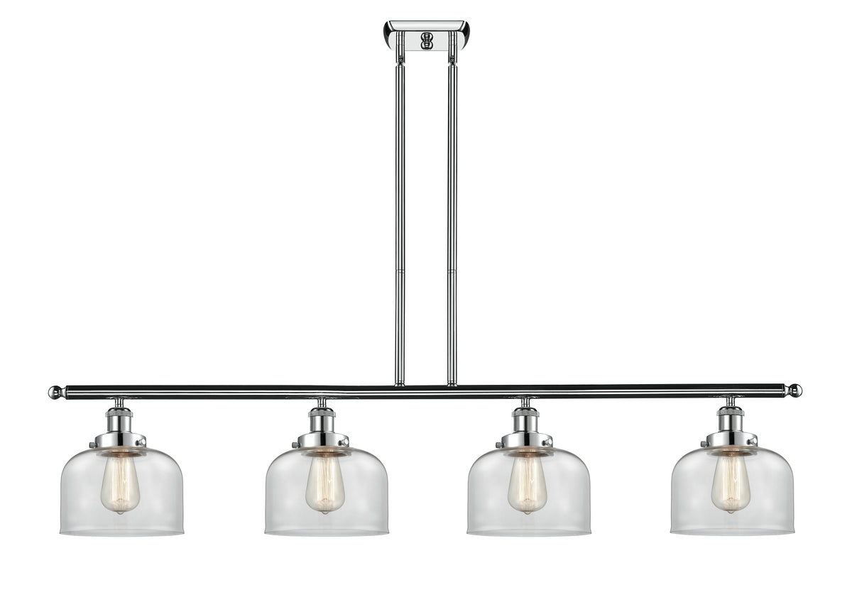 Bell 48-Inch 4-Light Stem-Hung Island Light 8-Inch Extension 7.75-Inch Shade Sloped-Ceiling Compatible