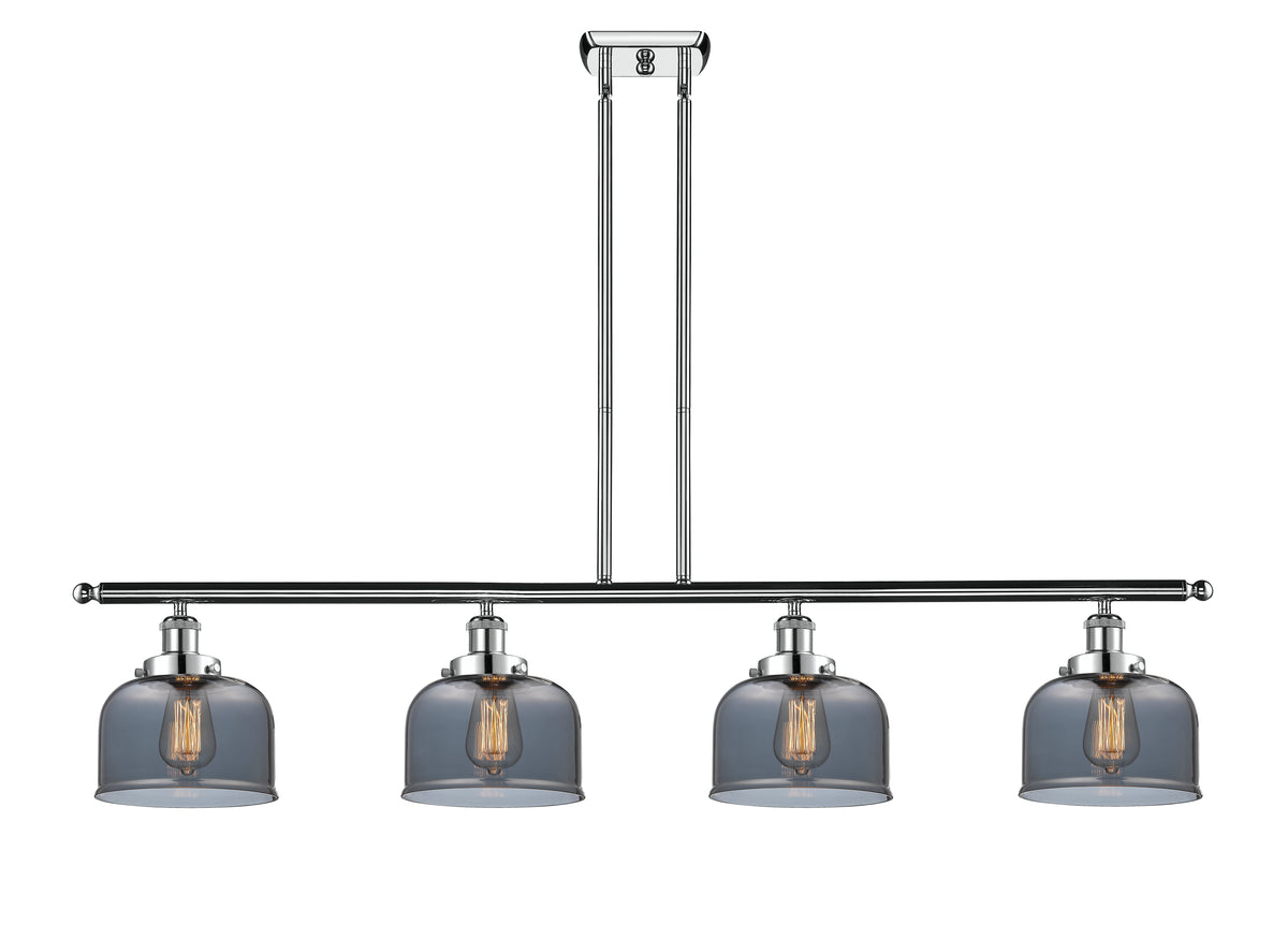 Bell 48-Inch 4-Light Stem-Hung Island Light 8-Inch Extension 7.75-Inch Shade Sloped-Ceiling Compatible