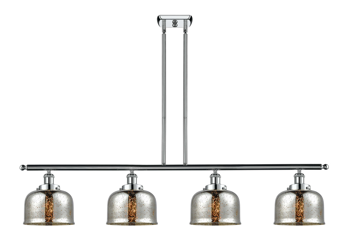 Bell 48-Inch 4-Light Stem-Hung Island Light 8-Inch Extension 7.75-Inch Shade Sloped-Ceiling Compatible