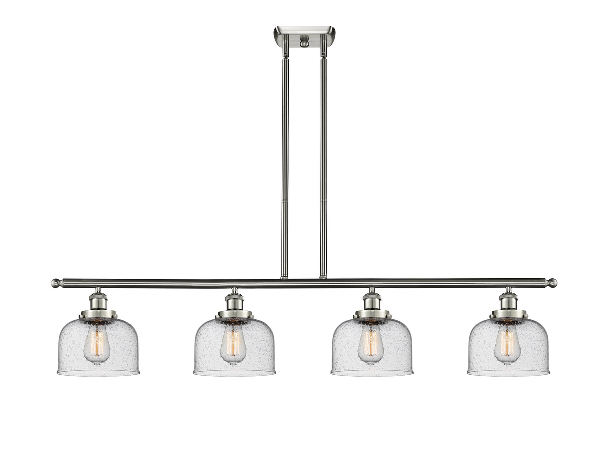 Bell 48-Inch 4-Light Stem-Hung Island Light 8-Inch Extension 7.75-Inch Shade Sloped-Ceiling Compatible