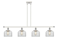 Bell 48-Inch 4-Light Stem-Hung Island Light 8-Inch Extension 7.75-Inch Shade Sloped-Ceiling Compatible