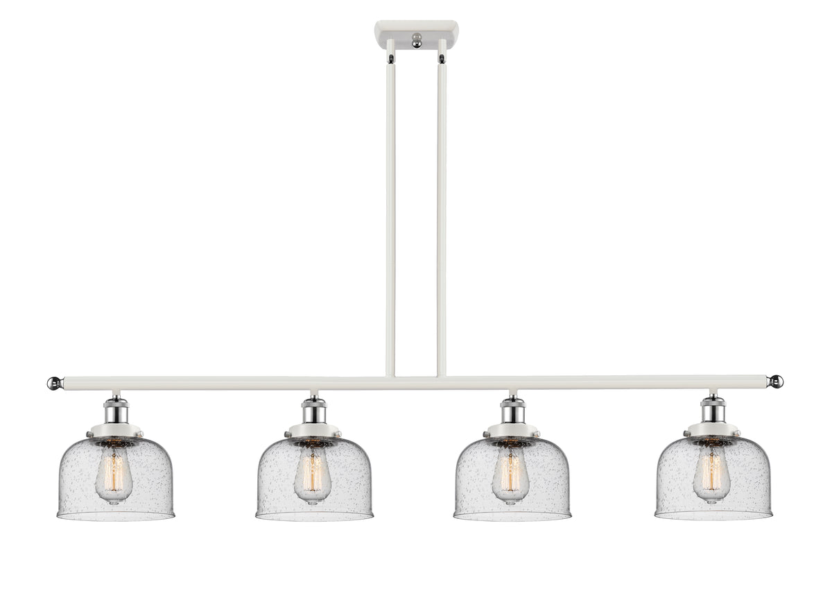 Bell 48-Inch 4-Light Stem-Hung Island Light 8-Inch Extension 7.75-Inch Shade Sloped-Ceiling Compatible