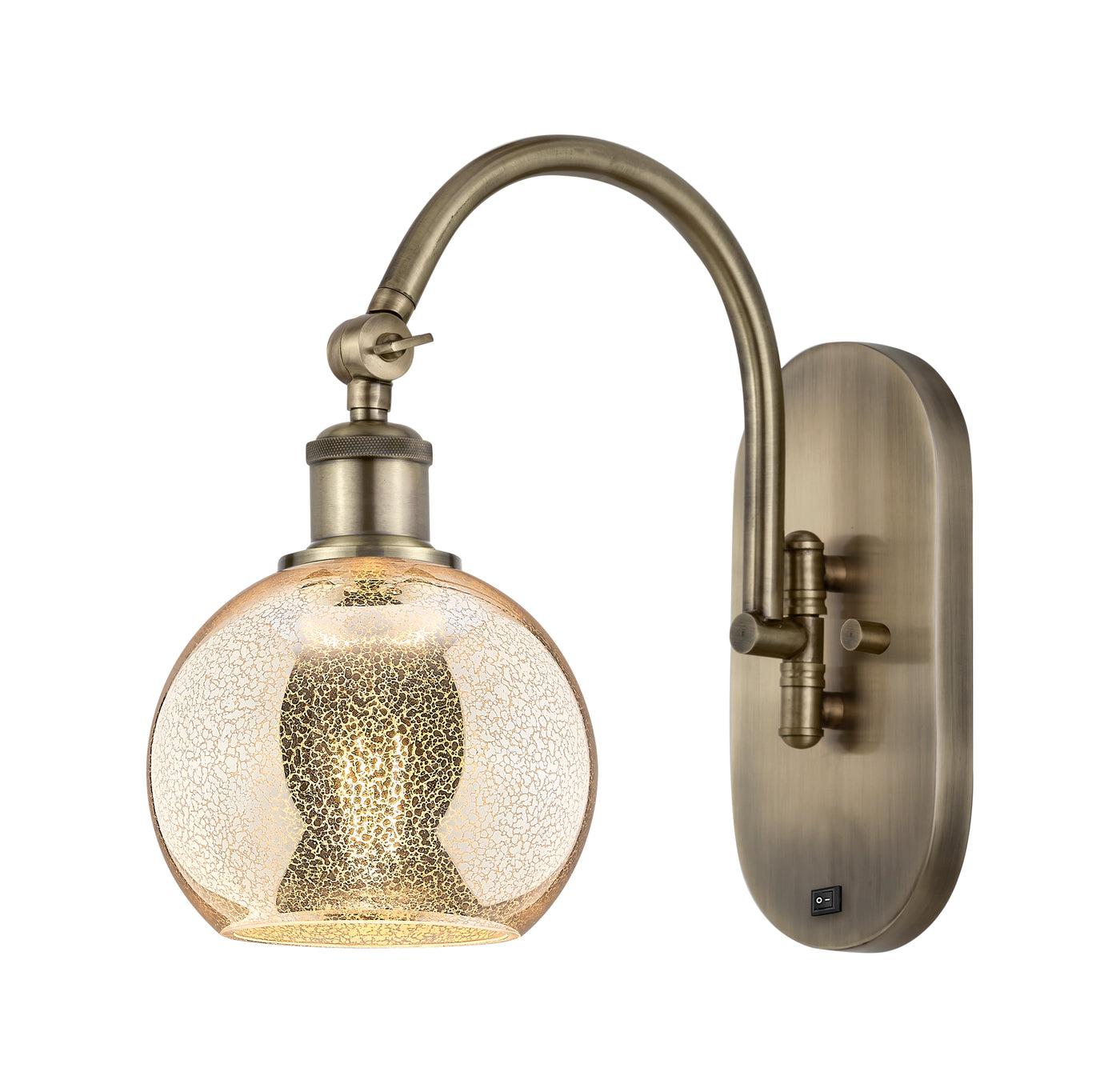 Ballston Sconce Cast Brass Steel Glass