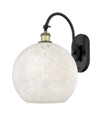 Ballston Sconce White Mouchette Glass Steel