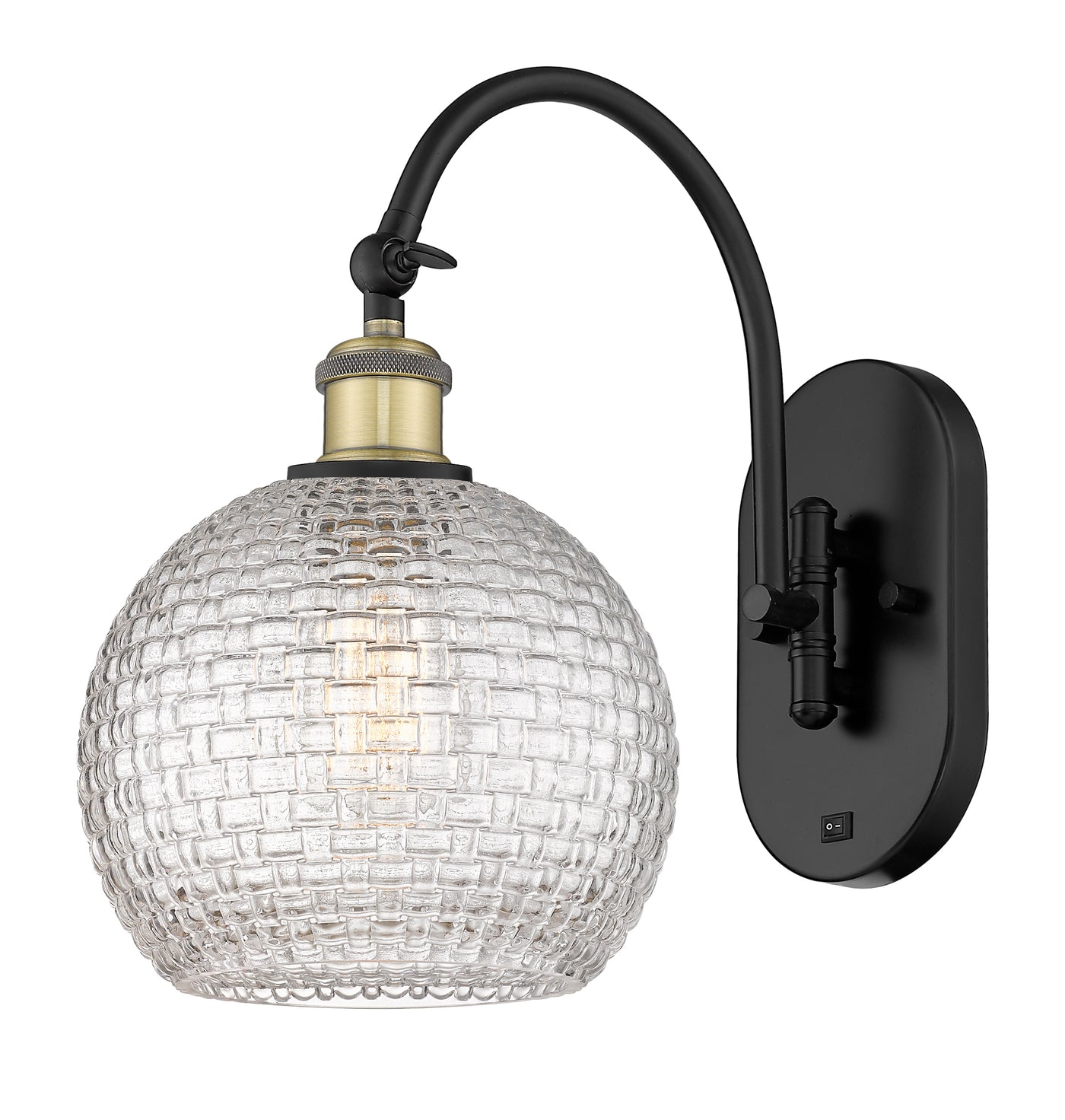 Ballston Sconce Cast Brass Steel Glass