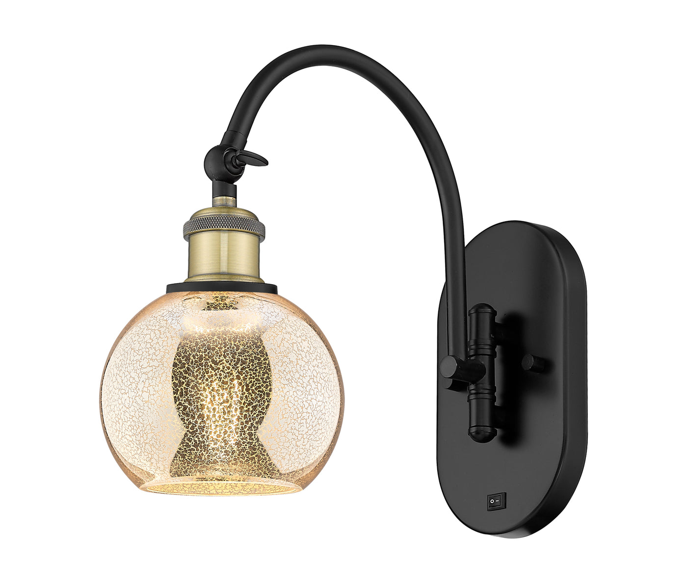 Ballston Sconce Cast Brass Steel Glass