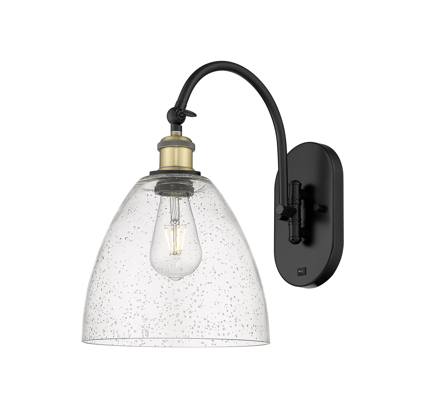 Ballston Sconce Cast Brass Steel Glass