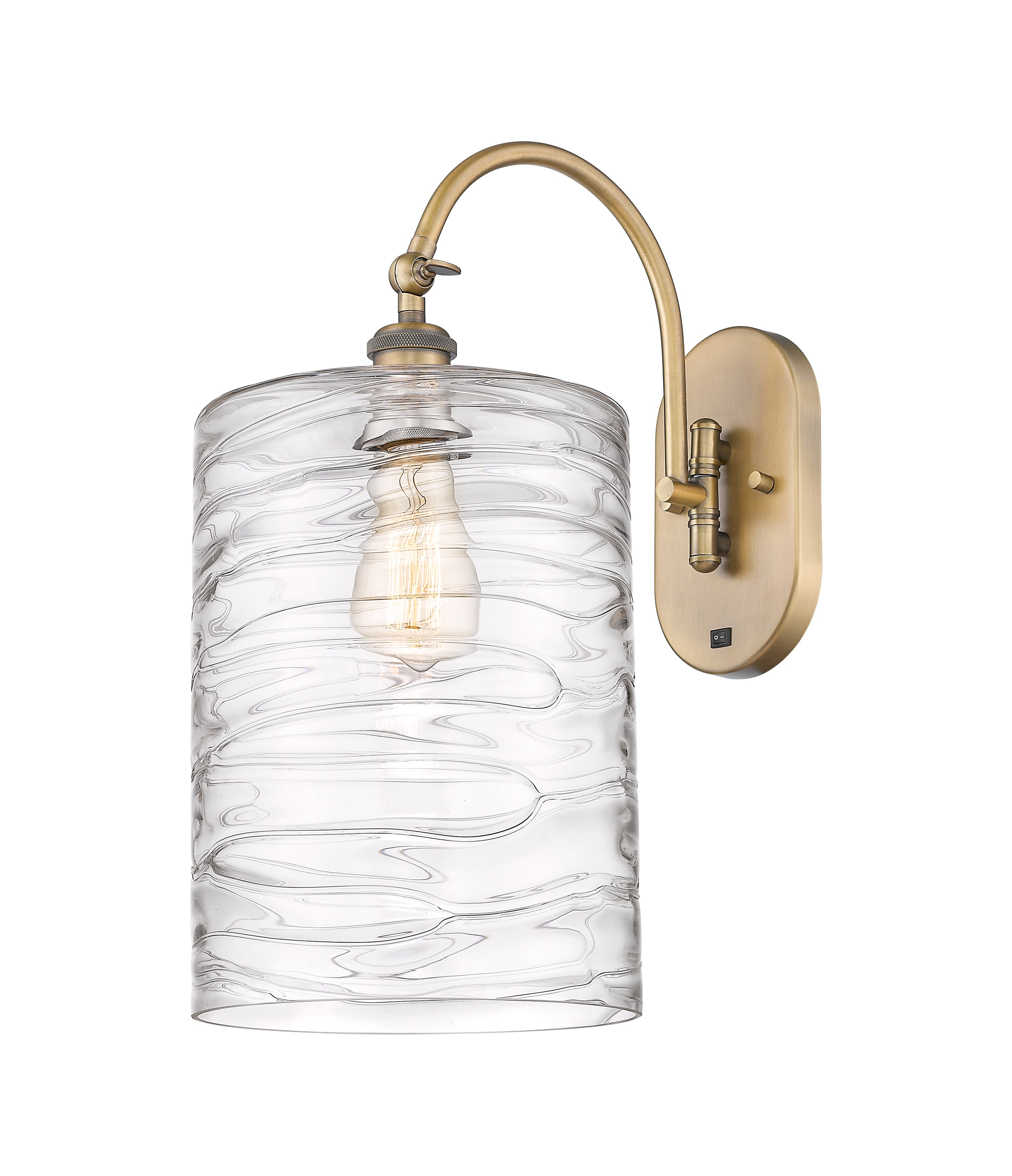 Ballston Sconce Cast Brass Steel Glass